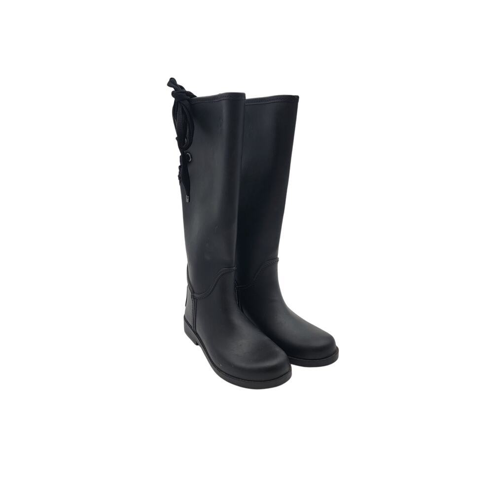 Coach Black Rubber Tristee Rain Boots